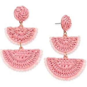 Pink and Gold Tiered Bohemian Earrings